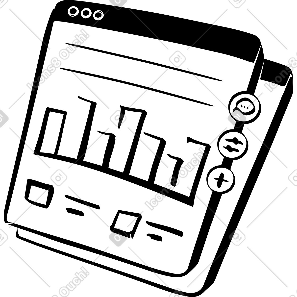 Illustration Cadre avec graphiques dans le style Line à télécharger aux formats PNG, SVG