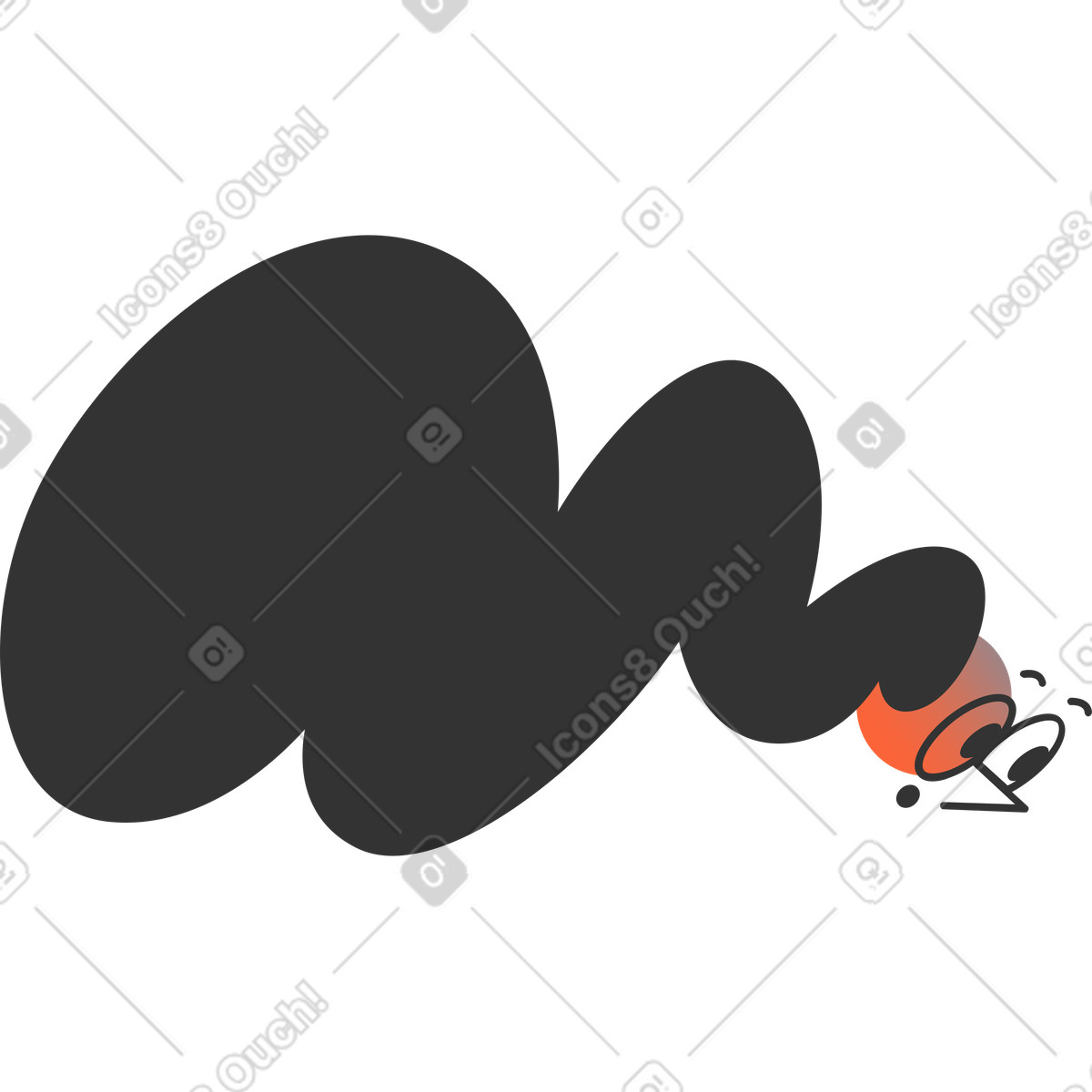 Ilustración Cabeza en estilo Crayon a descargar en PNG y SVG