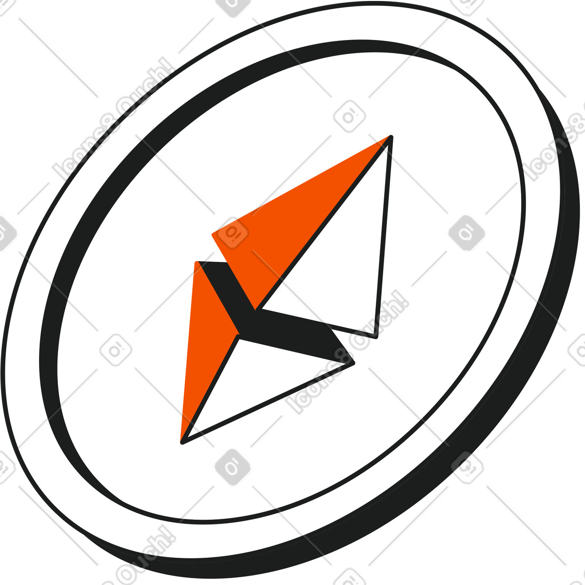 Ethereum money illustration in Strict style download in PNG, SVG