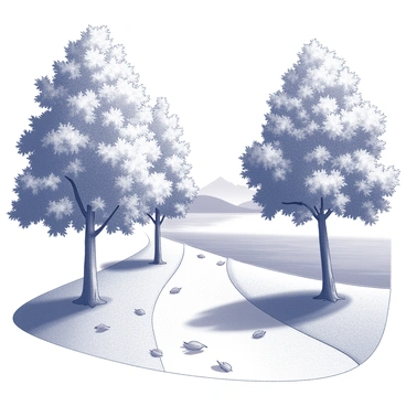 A pathway lined with trees displaying a variety of autumn foliage. The trees have leaves of different shapes and sizes, showcasing intricate textures. The ground is covered with fallen leaves that create a natural carpet along the path. The gentle curve of the pathway leads the viewer's eye toward the serene waters of Lake Annecy, which reflect the surrounding natural beauty. In the background, distant mountains are visible, adding depth to the landscape. The overall scene conveys a tranquil atmosphere, enhanced by the natural elements along the path.