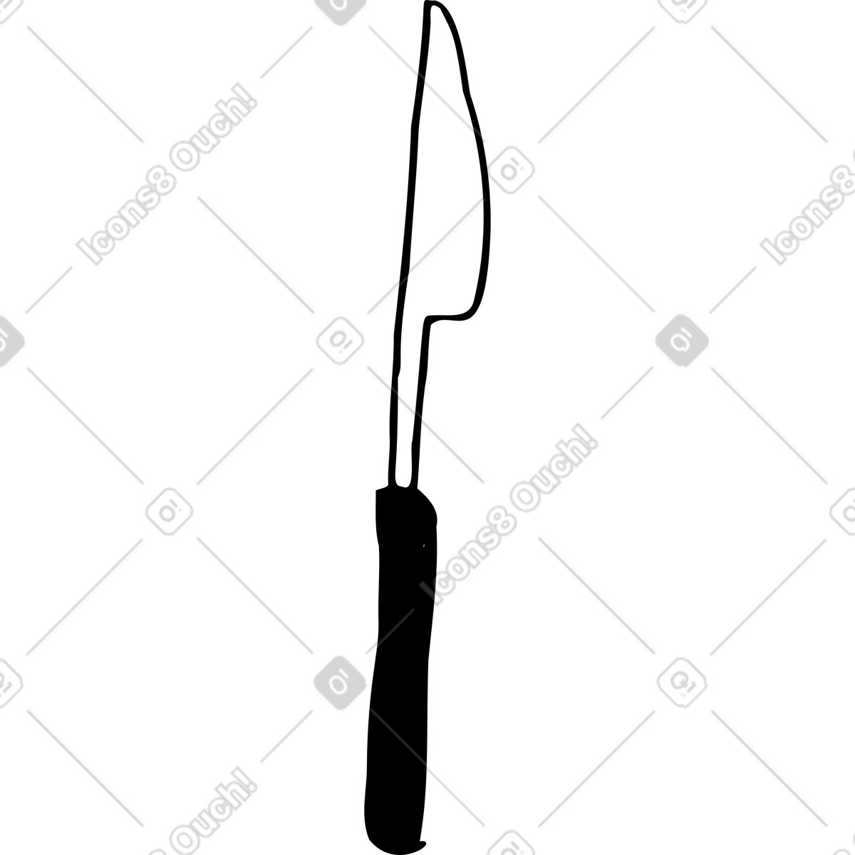 Ilustração de Faca em no estilo Marks para baixar em PNG, SVG
