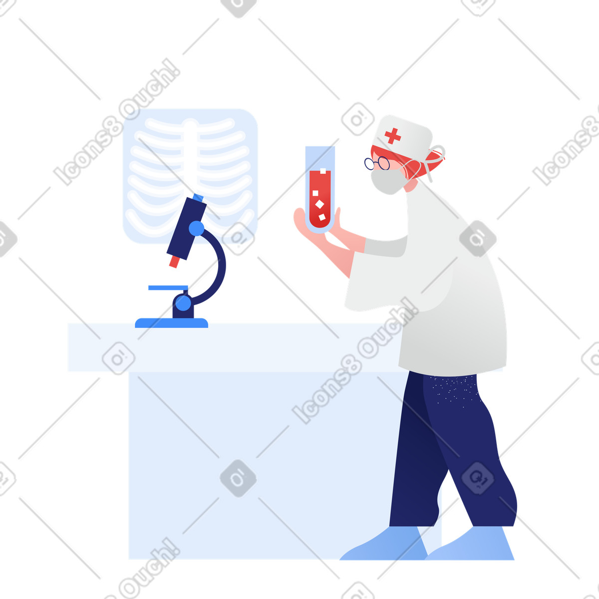 Vaccino contro il covid19 illustrazione in stile Clip scarica in PNG, SVG