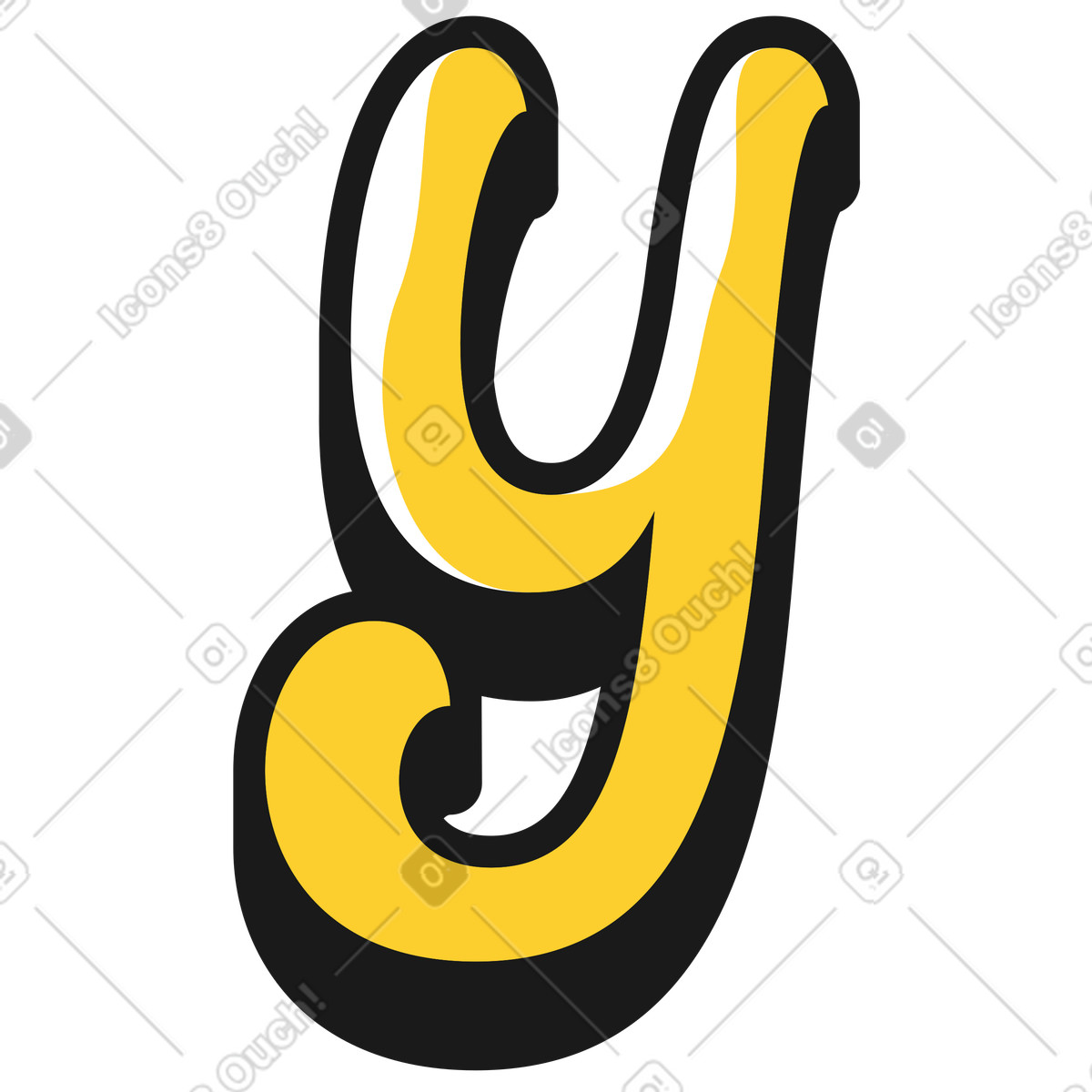 Taxi 스타일의 대문자 y 일러스트레이션 PNG, SVG 다운로드