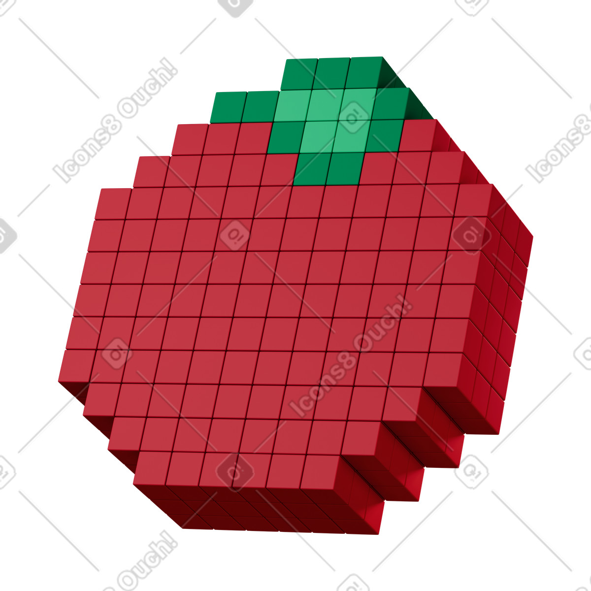 Illustration Tomato dans le style 3D Stickle à télécharger aux formats PNG, SVG