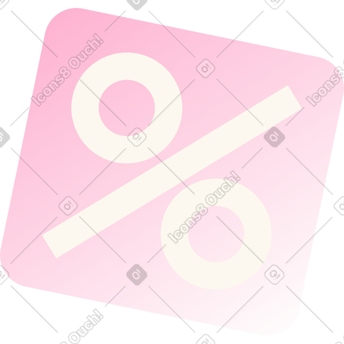 Illustration Icône carrée avec signe de pourcentage dans le style Fizzy à télécharger aux formats PNG, SVG