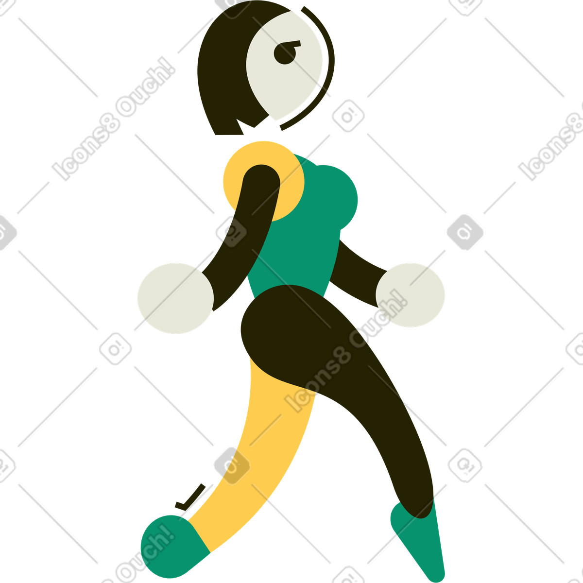 Ilustración Mujer en estilo Spot a descargar en PNG y SVG