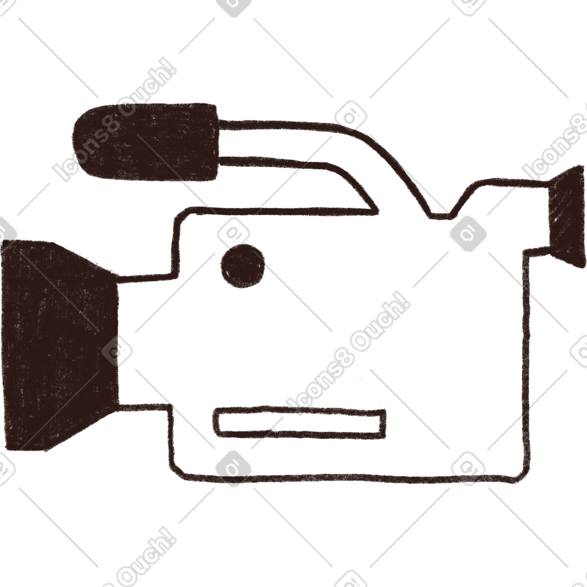 下载 Blobby 风格的 Video camera 插画，支持 PNG、SVG 格式