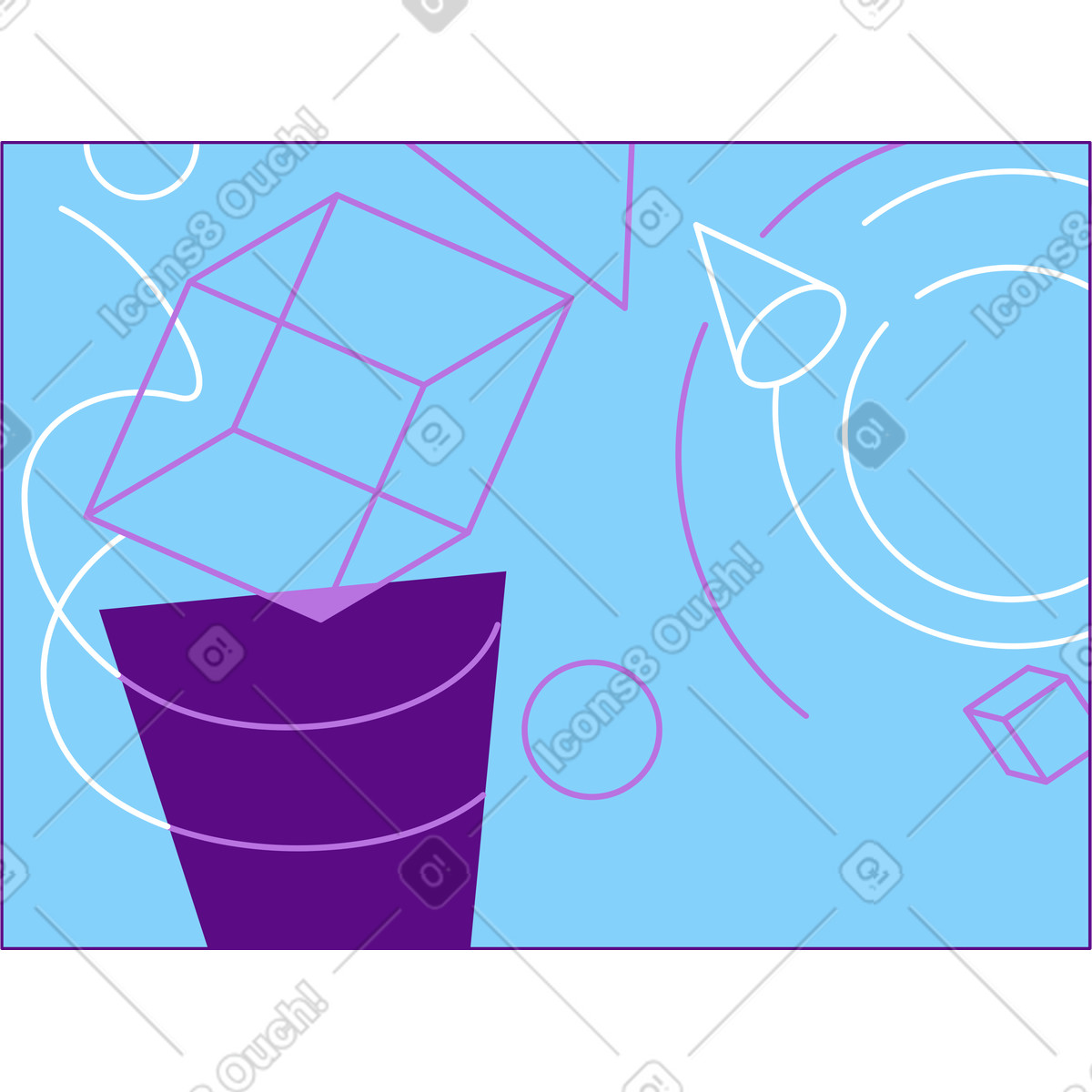 Ilustração de Quadro com formas abstratas em no estilo Storyline para baixar em PNG, SVG