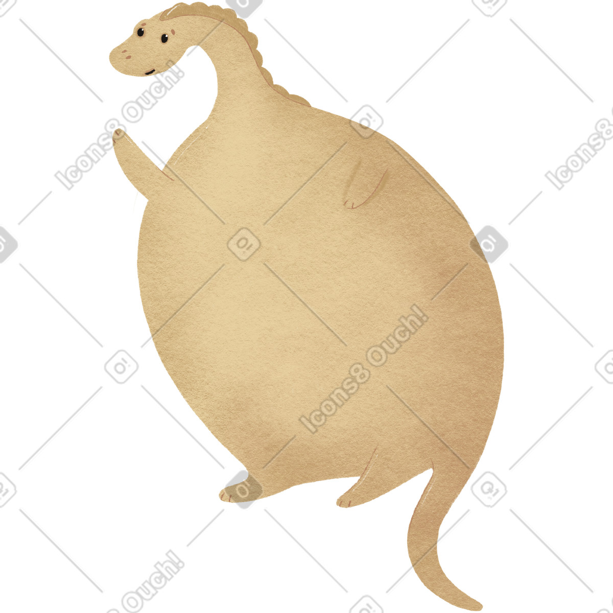 Dinosaur illustration in Experimental style download in PNG, SVG