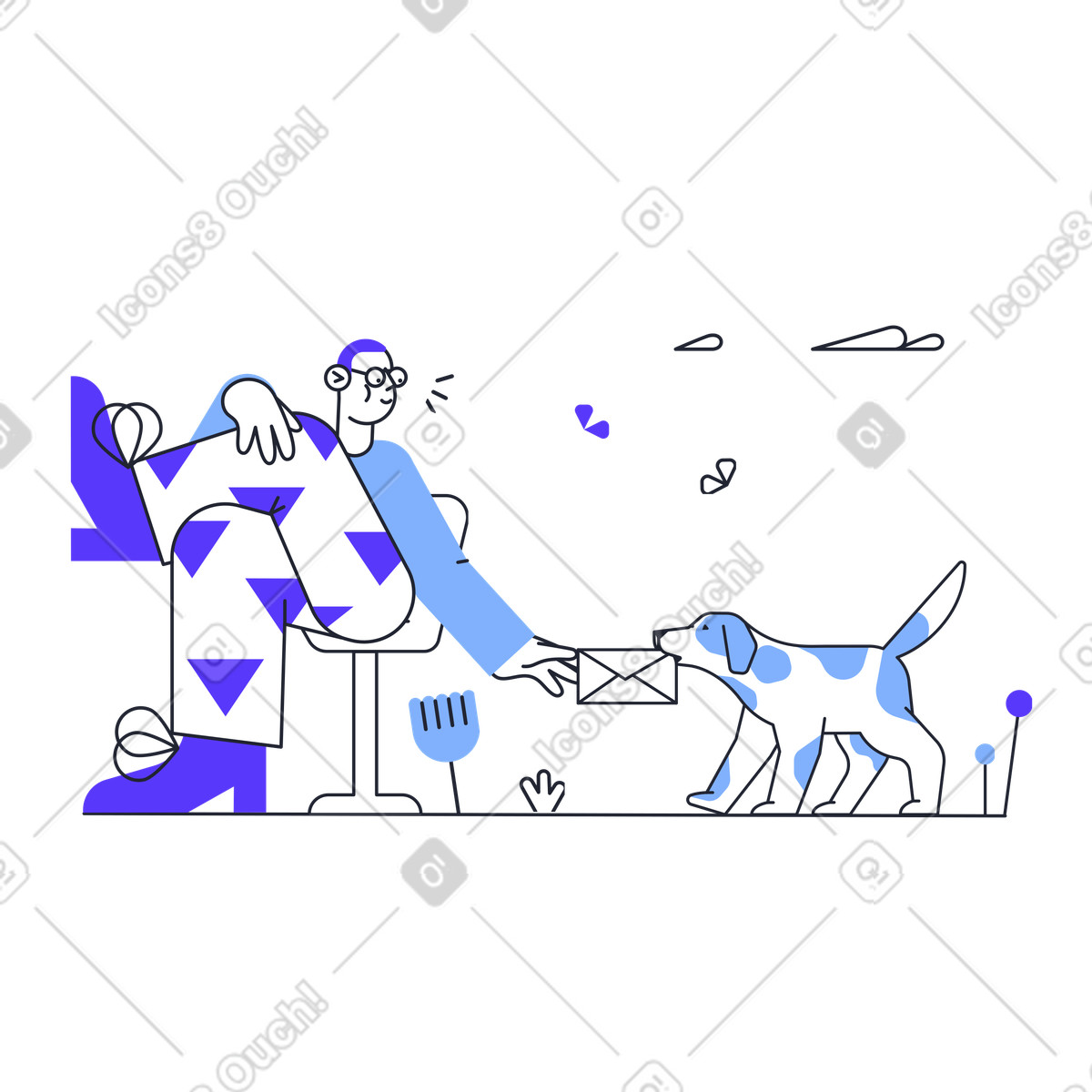 Hai ricevuto una email illustrazione in stile Pablita scarica in PNG, SVG