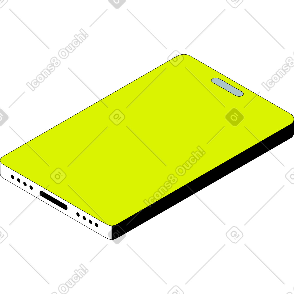 Illustration Téléphone portable dans le style Isometric à télécharger aux formats PNG, SVG