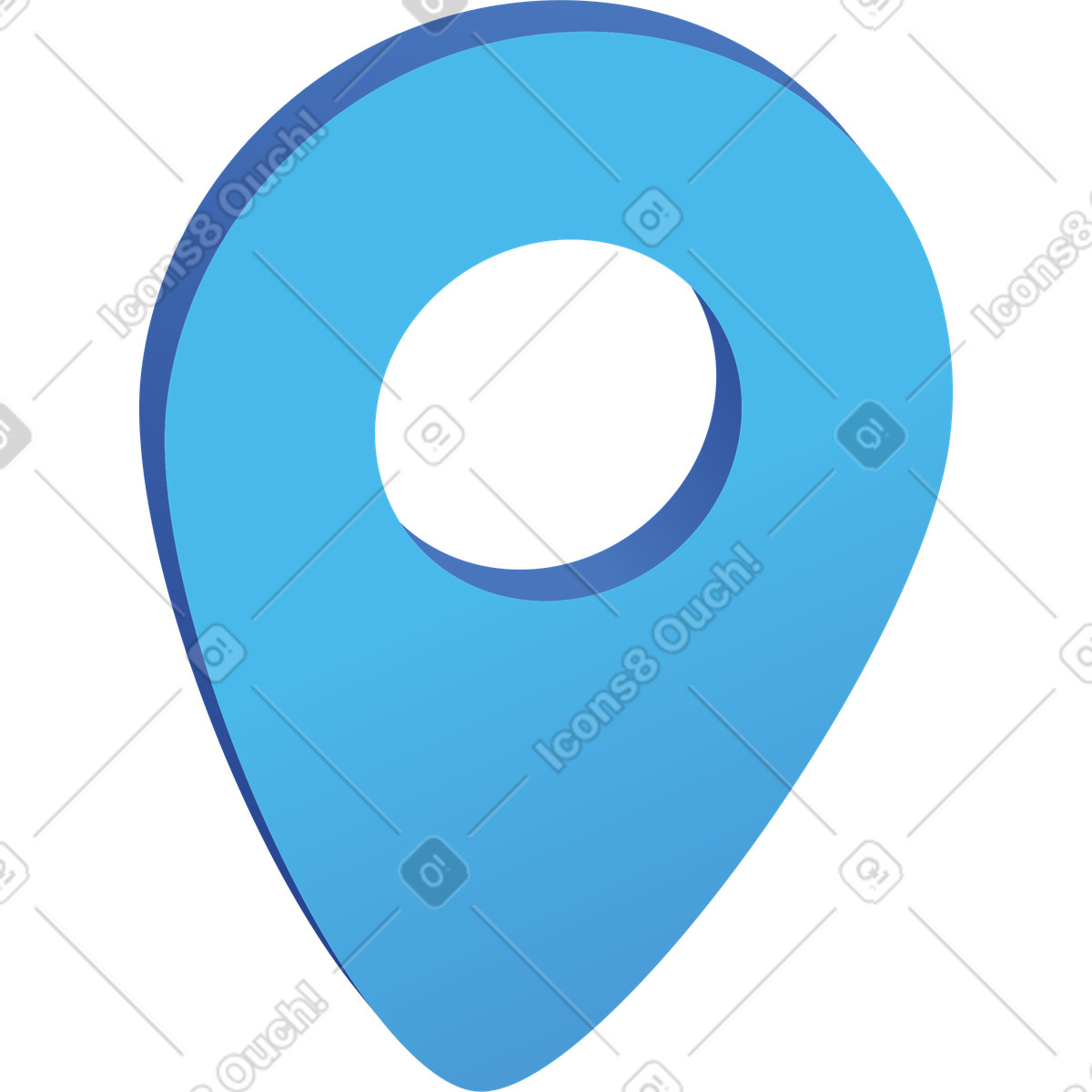 Blauer geopositionspunkt-Illustration im Quantum-Stil als Download in PNG, SVG