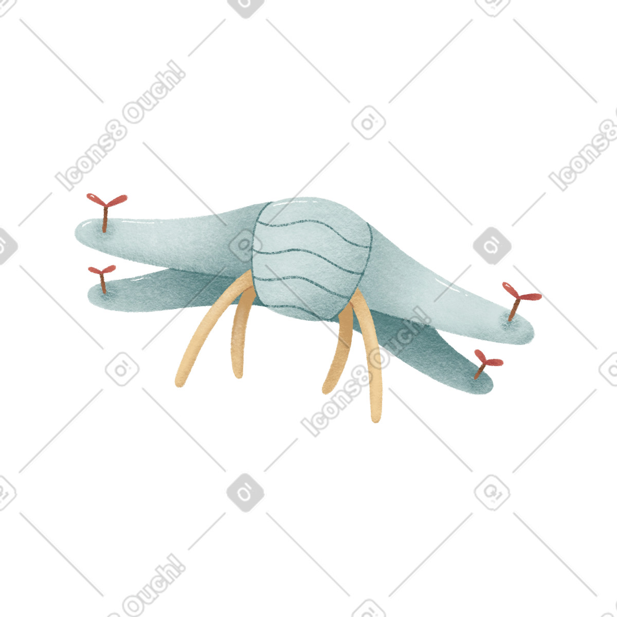 Quadrocopter-Illustration im Woolly-Stil als Download in PNG, SVG