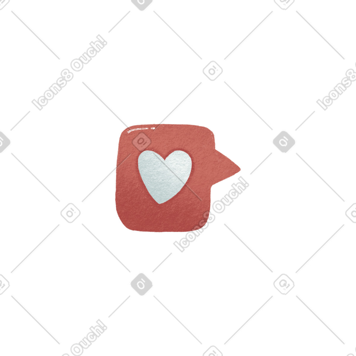 Ilustração de Bubble with a heart em no estilo Woolly para baixar em PNG, SVG