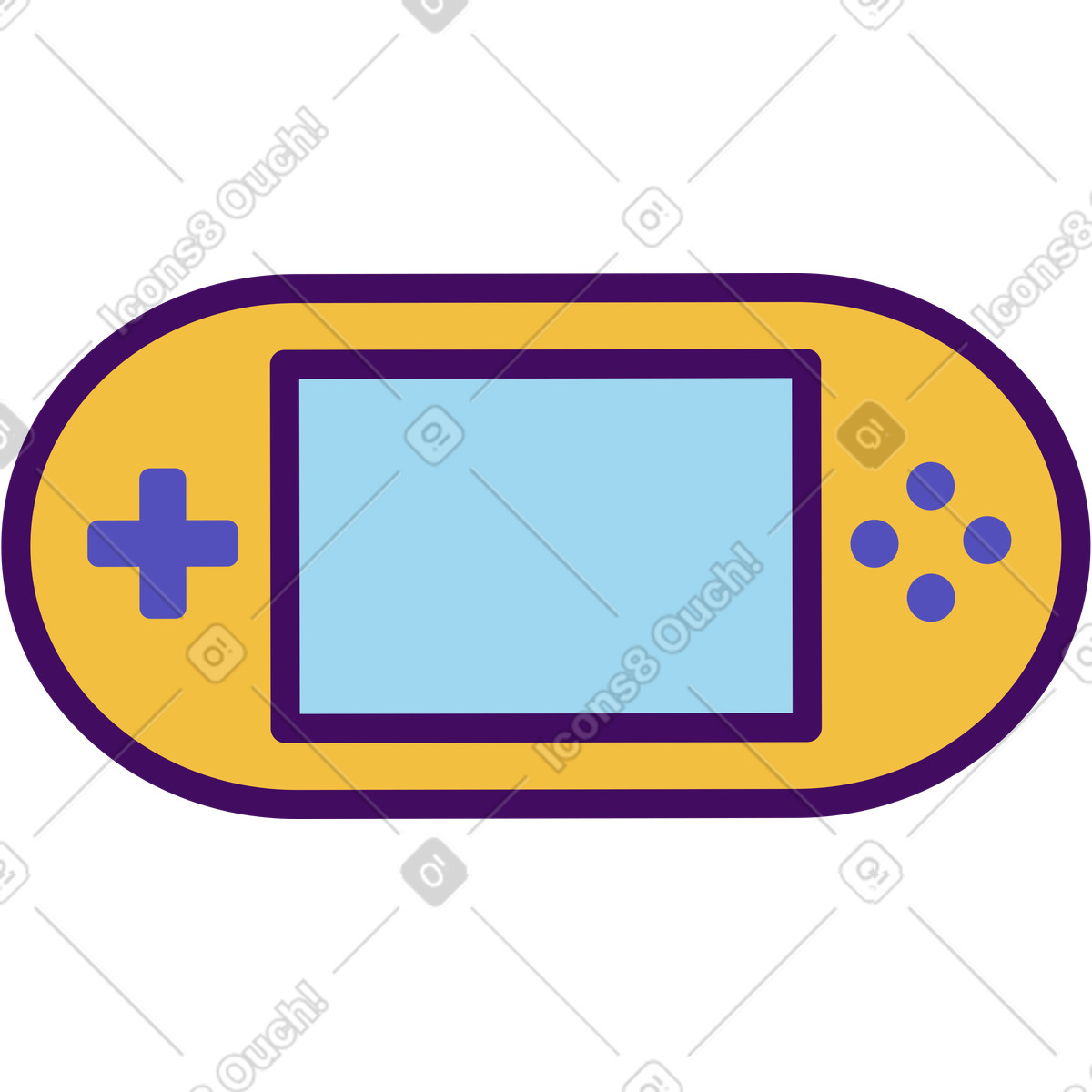 Illustration Console de jeu portable dans le style Simplistic à télécharger aux formats PNG, SVG
