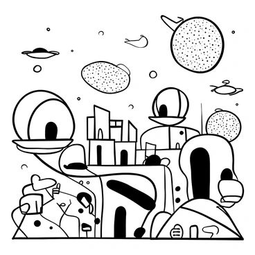 A futuristic city with bubble-like buildings floating in the air, each structure featuring smooth, rounded shapes that resemble large soap bubbles. Some of the buildings have interconnected walkways, allowing for easy travel between them. Below, a network of sleek, streamlined vehicles moves along transparent pathways. The sky is filled with floating drones and other futuristic transportation methods, creating a dynamic atmosphere. In the distance, a large structure towers over the rest, resembling a giant bubble with sparkling textures.