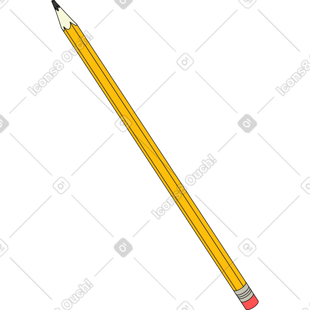 Ilustração de Lápis em no estilo Retro para baixar em PNG, SVG