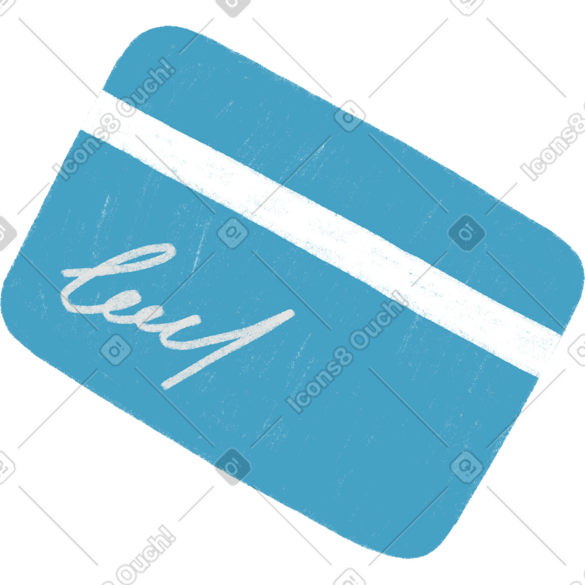 Tutti スタイルの Debit blue card のイラストをPNG、SVG形式でダウンロード