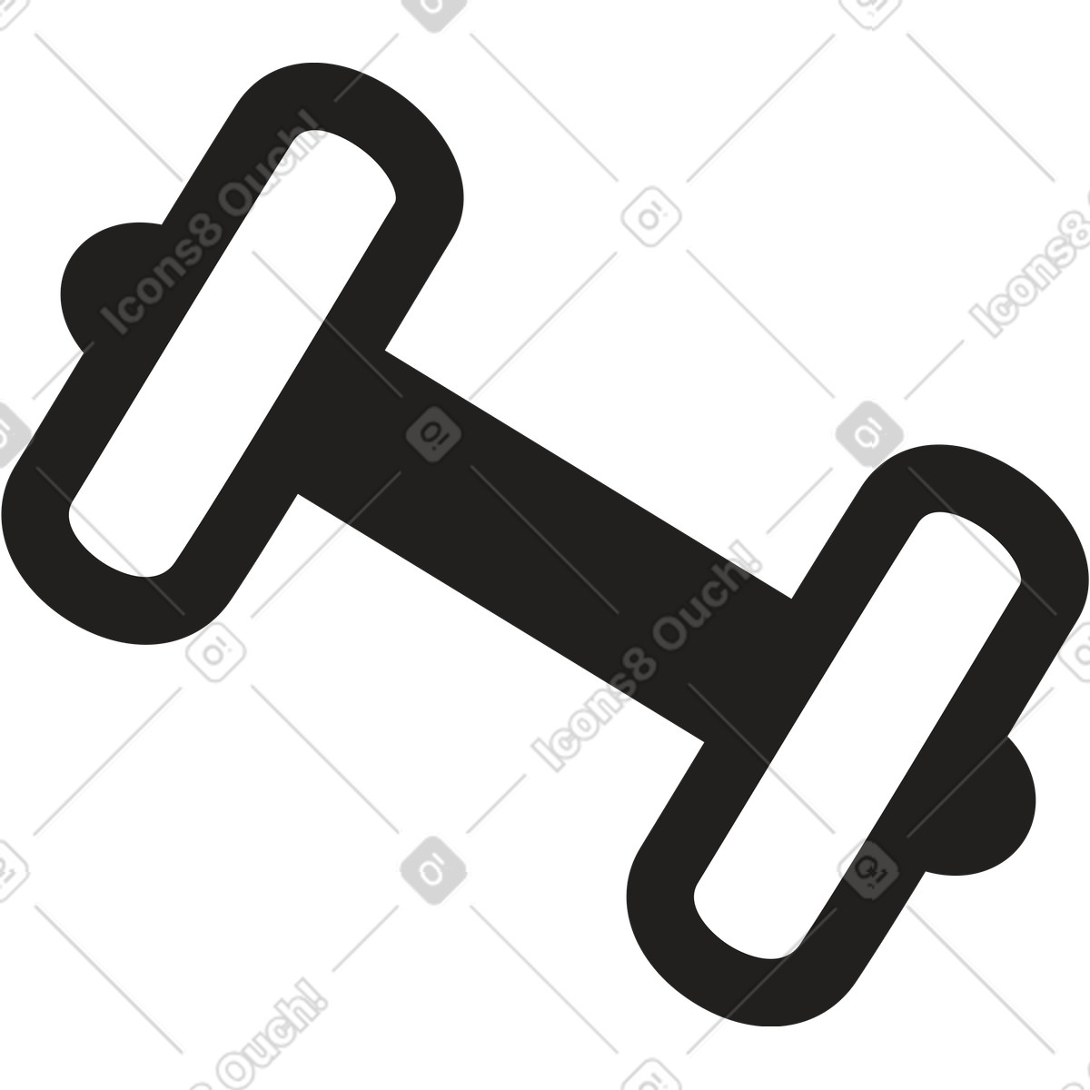 Dumbbell illustration in PNG, SVG