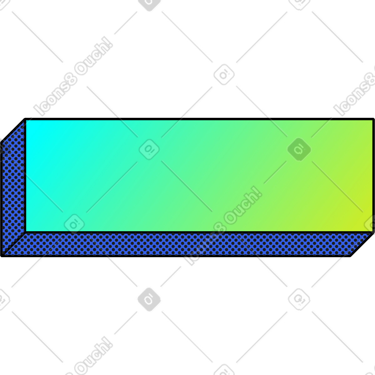 Block illustration in Memphis style download in PNG, SVG