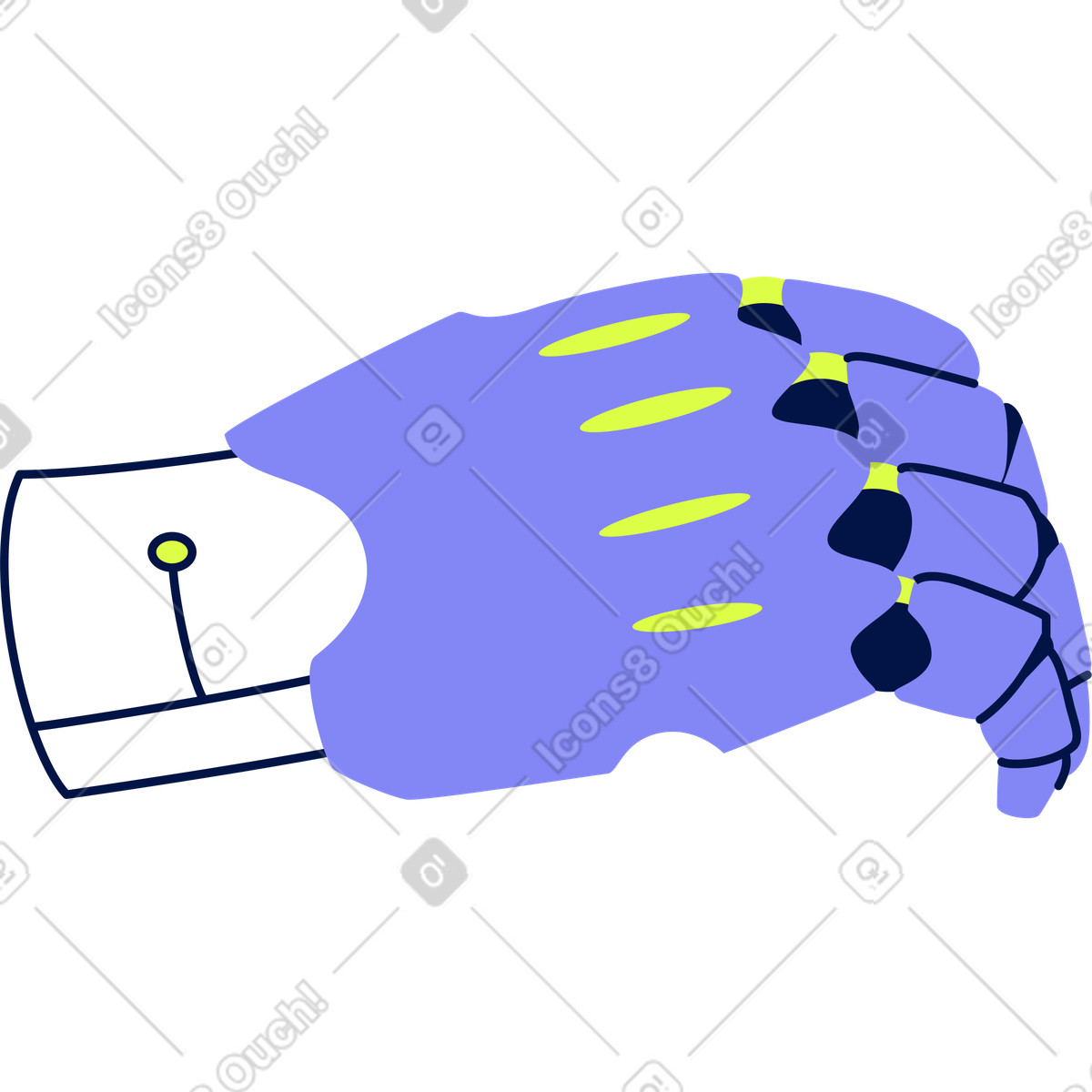 Ilustração de Mão robótica em no estilo Glow para baixar em PNG, SVG