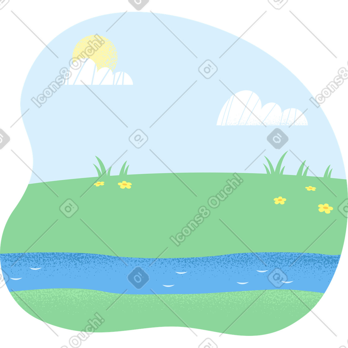 Ilustración Fondo de naturaleza en estilo Pale a descargar en PNG y SVG