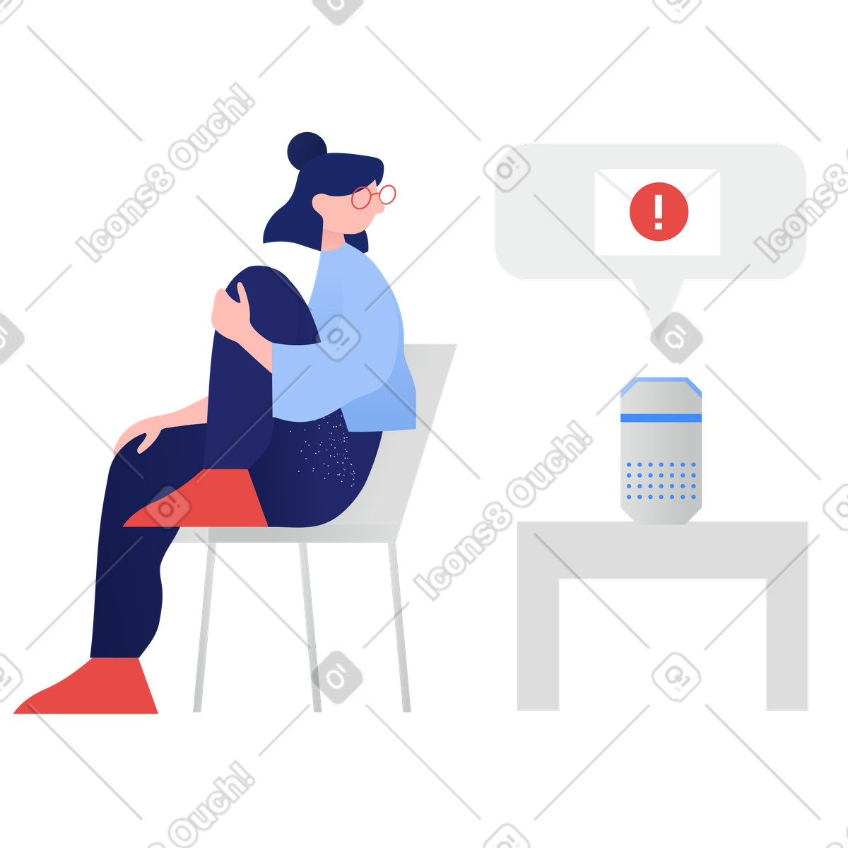 Ilustração de Alto-falante inteligente em no estilo Clip para baixar em PNG, SVG