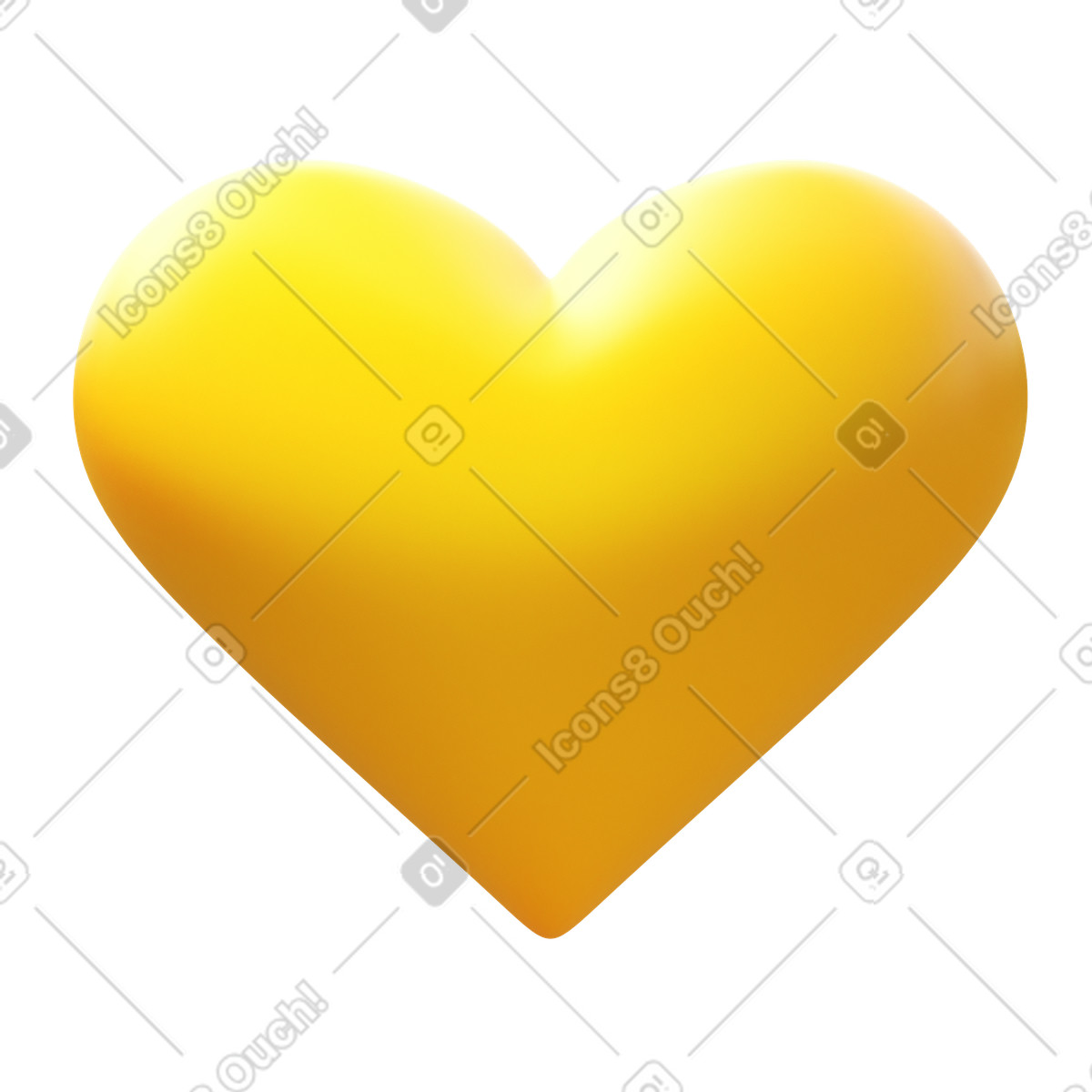 Ilustração de Yellow heart em no estilo 3D Fluency para baixar em PNG, SVG