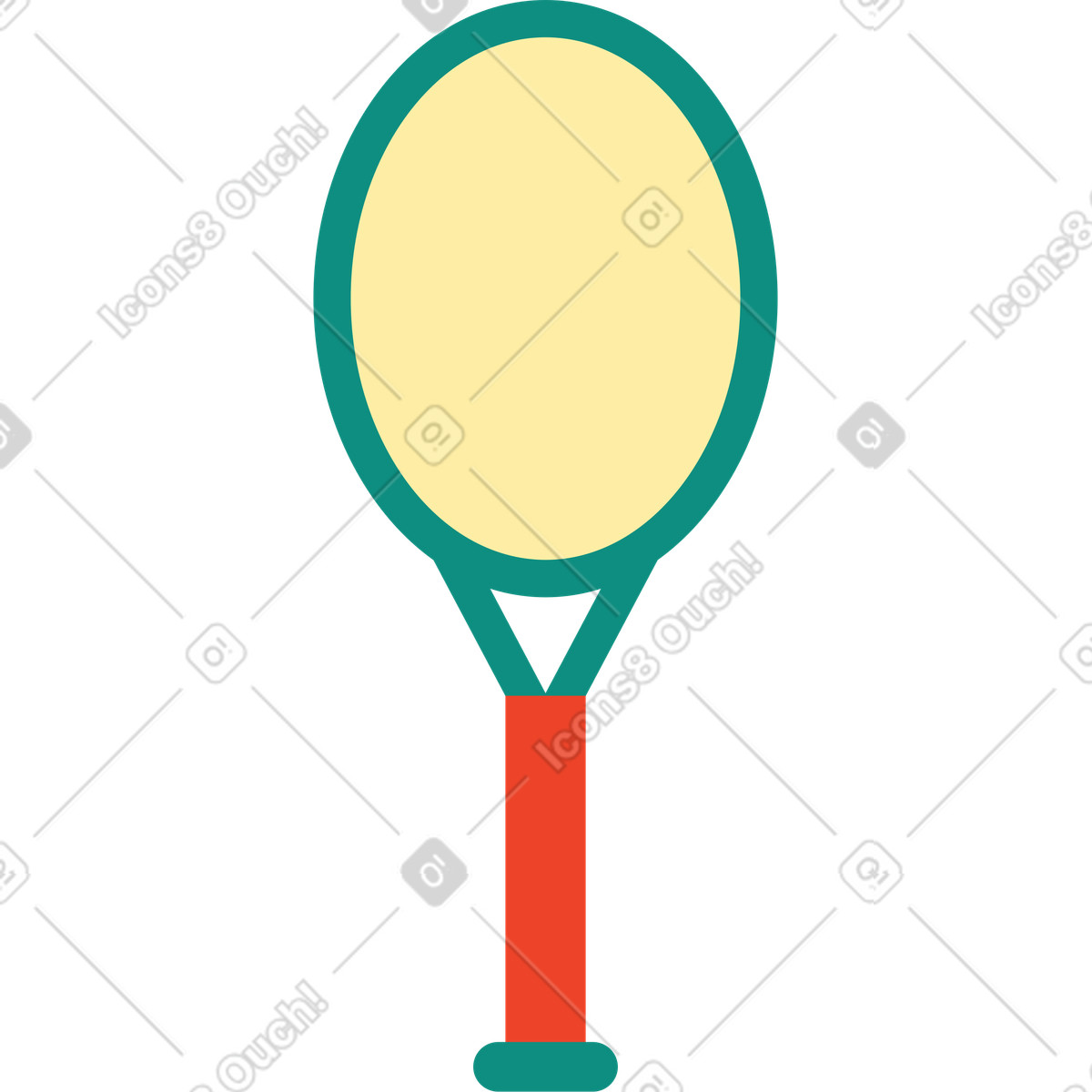Ilustración Raqueta de tenis en estilo Polar a descargar en PNG y SVG