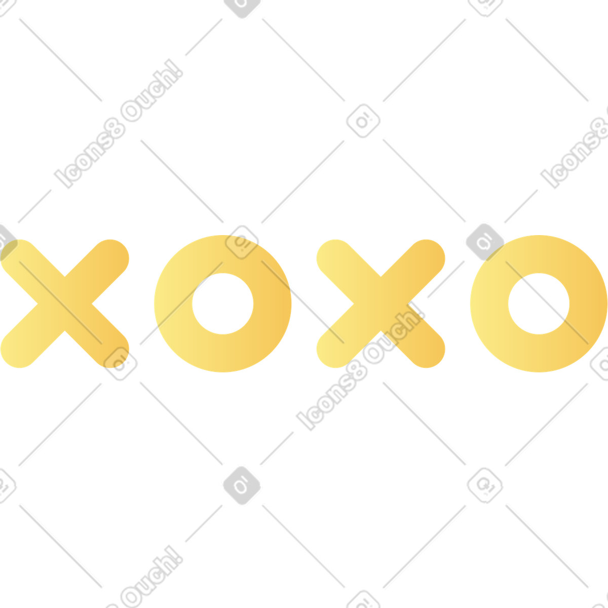 Xoxo-Illustration im Levels-Stil als Download in PNG, SVG