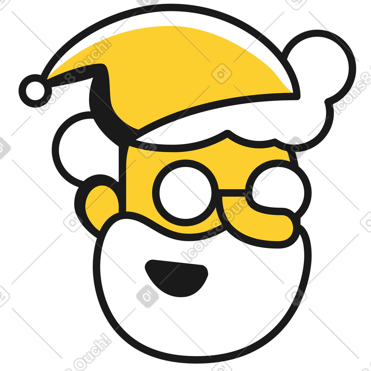 Santa illustration in Taxi style download in PNG, SVG