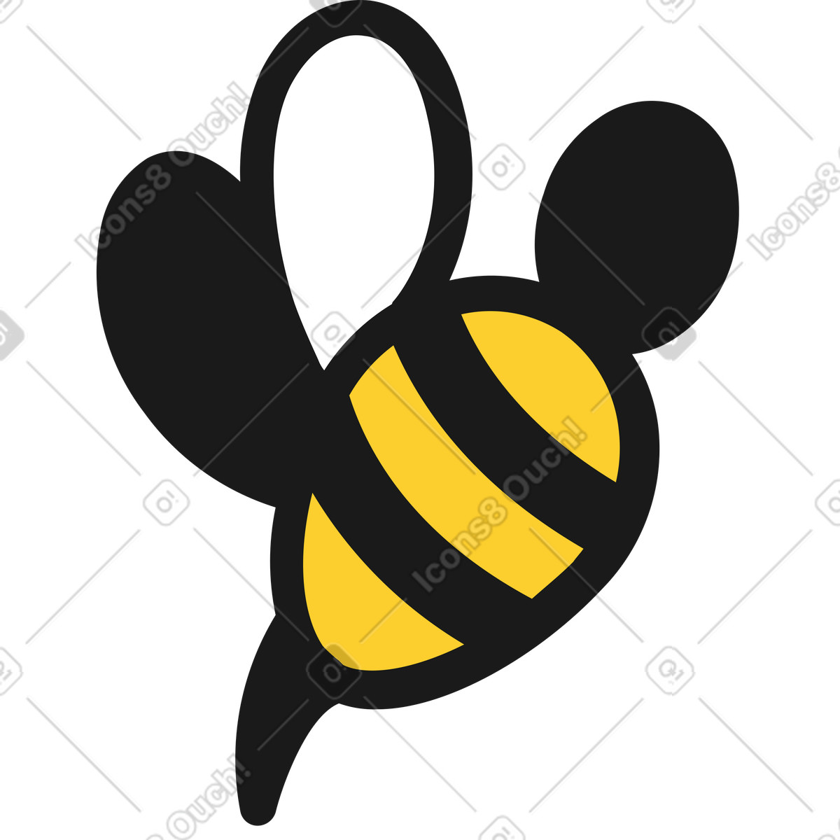 Bee illustration clipart showcasing detailed graphic designs for bees
