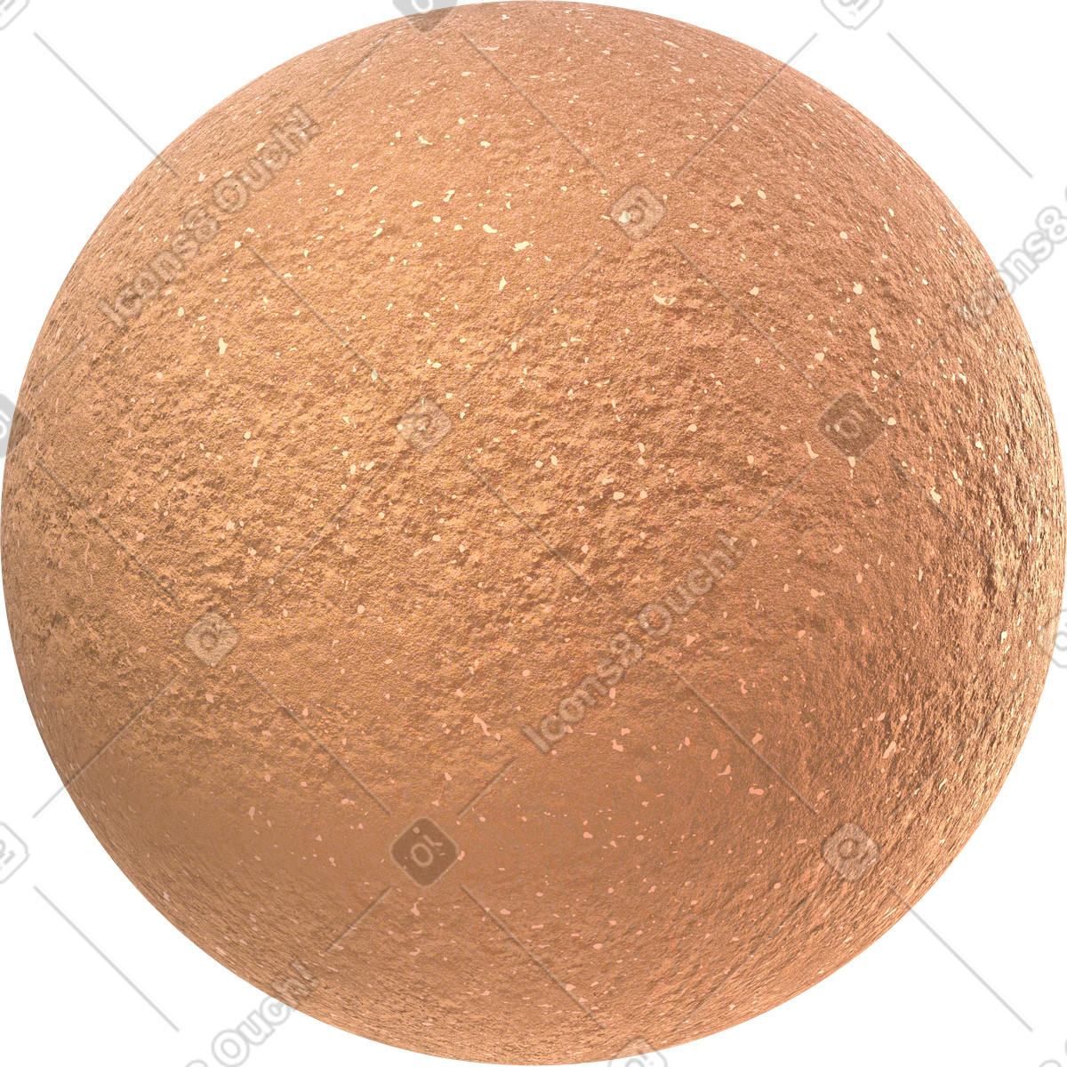 Ilustración Esfera con textura de piedra en estilo 3D Glassy a descargar en PNG y SVG