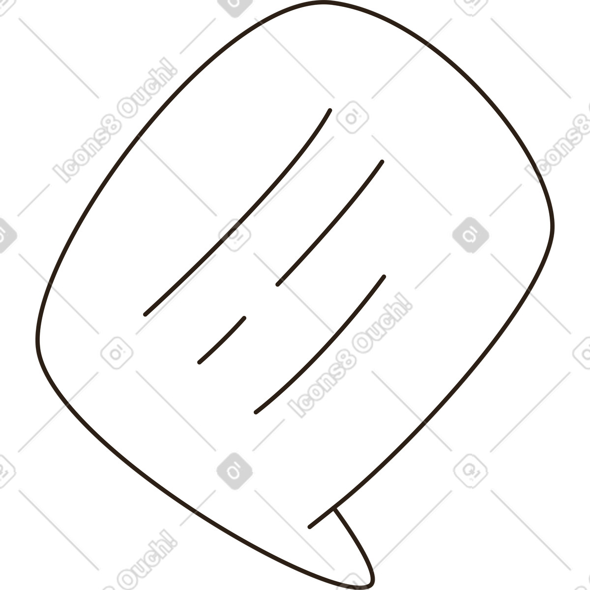 Plain スタイルの ふきだし のイラストをPNG、SVG形式でダウンロード