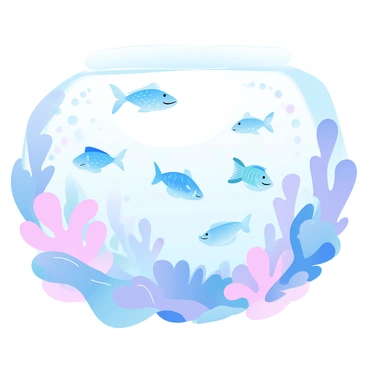 A vibrant underwater world filled with various types of fish swimming among colorful coral reefs. The scene includes a variety of fish, such as tropical species with bright patterns and shapes, gliding gracefully through the water. Numerous corals, in shades of pink, purple, and blue, are seen forming intricate shapes and textures. Sunlight filters through the water, creating a shimmering effect. Small bubbles rise from the sea floor, adding to the lively atmosphere of the underwater environment.