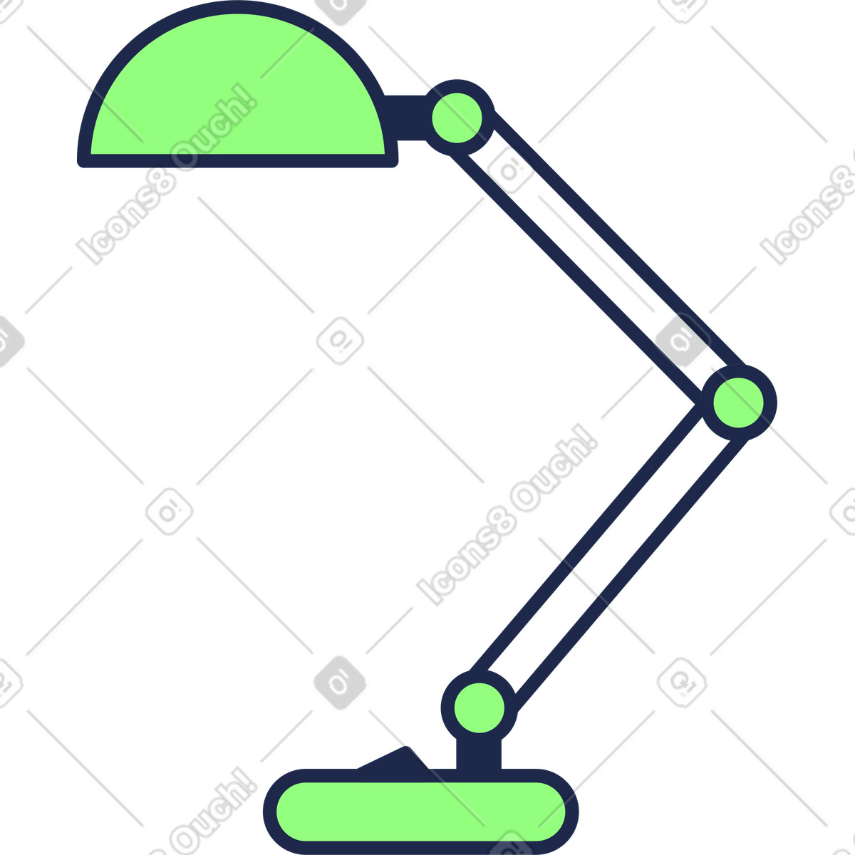 Desk lamp illustration in Outline style download in PNG, SVG