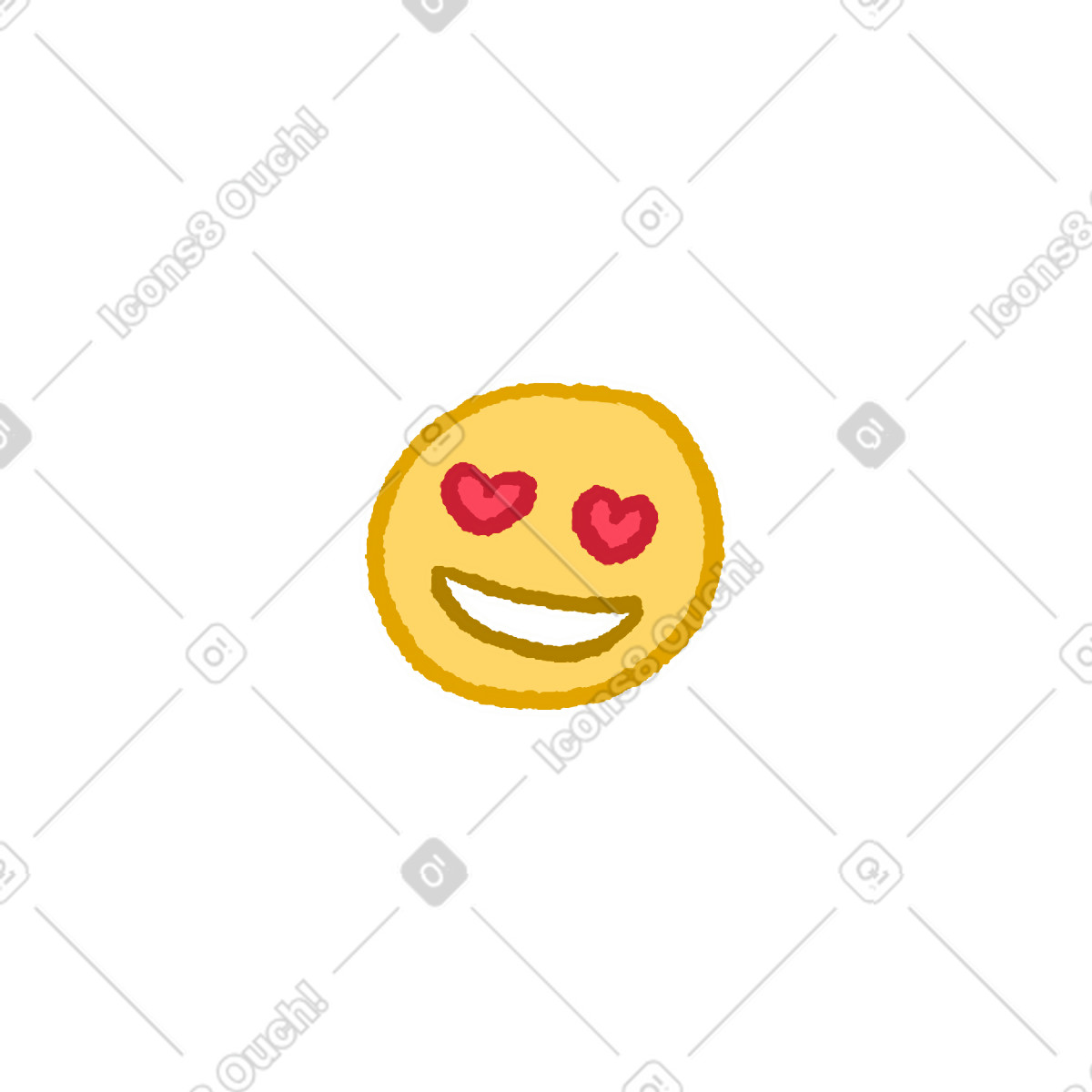 Иллюстрация Сердце глаза смайлик в стиле Hue — скачать в форматах PNG, SVG
