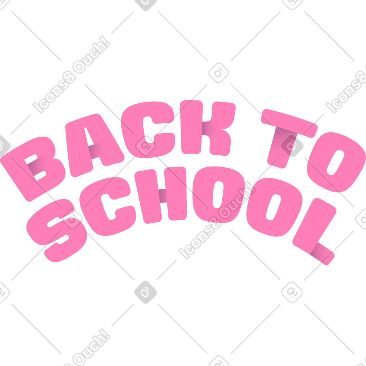 Lettering ritorno al testo della scuola illustrazione in stile Beam scarica in PNG, SVG