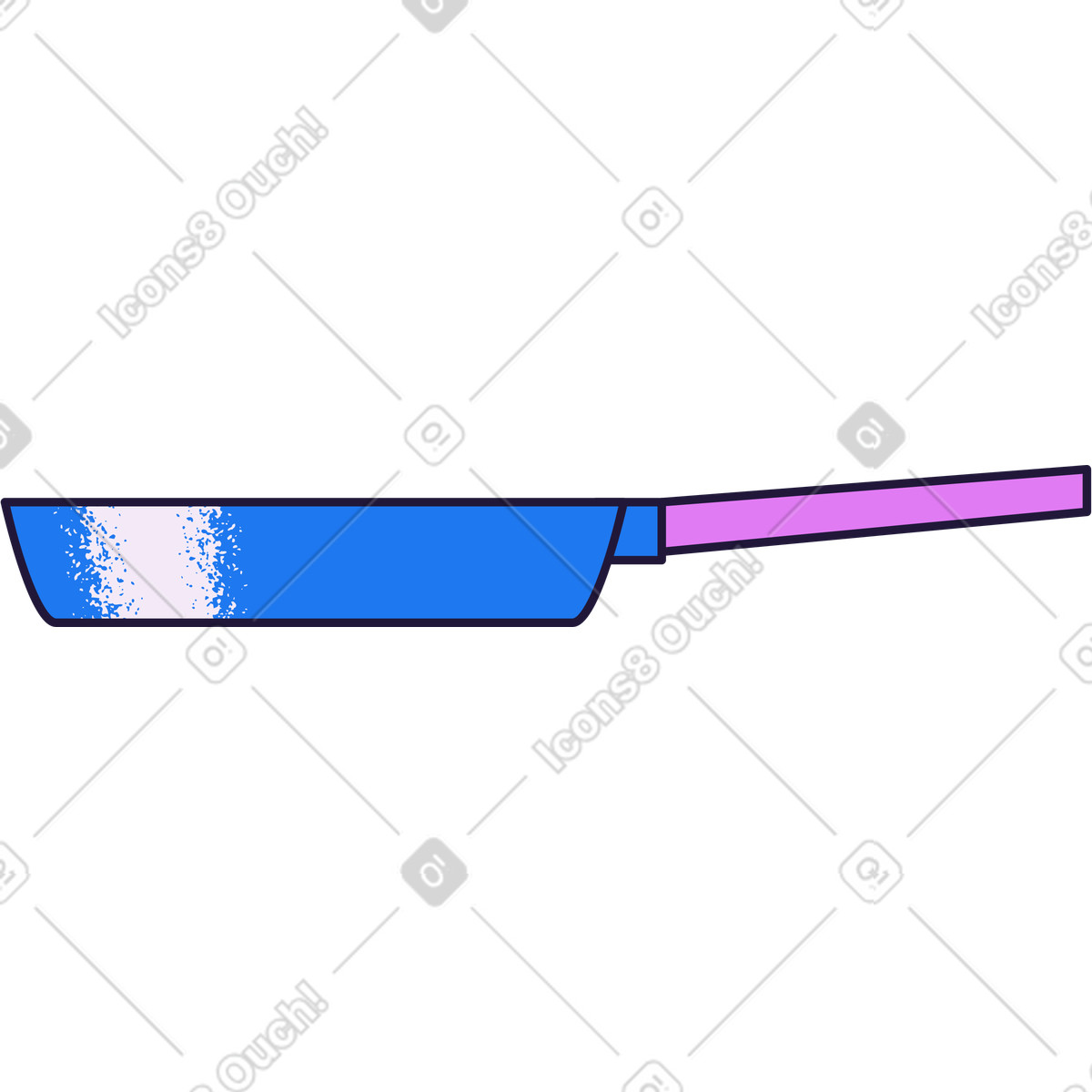 L pan illustration in Conifer style download in PNG, SVG