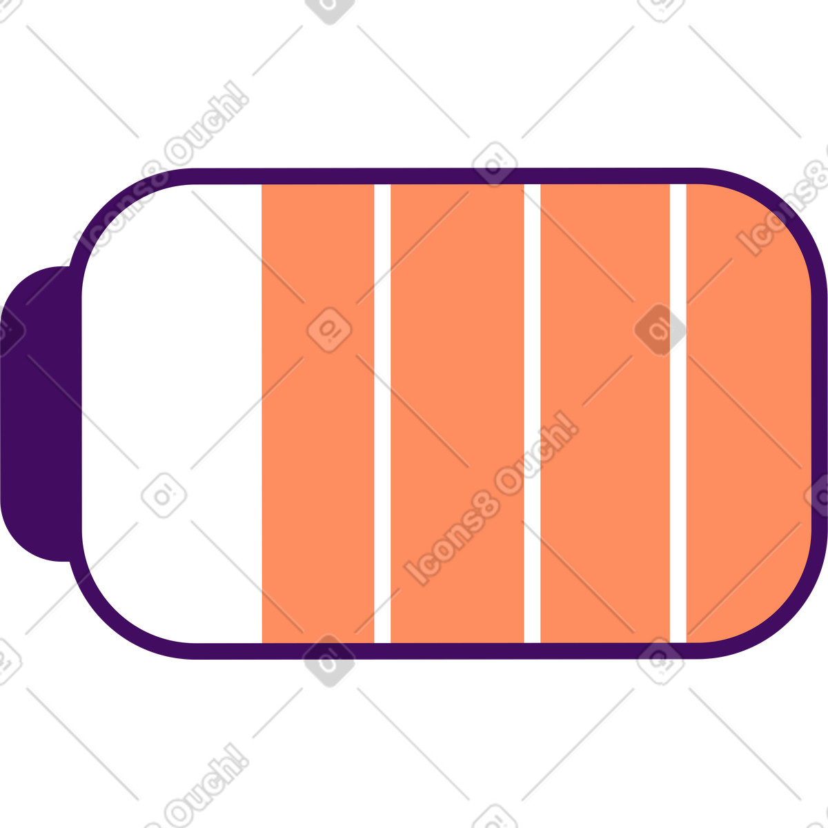 Große batterie-Illustration im Simplistic-Stil als Download in PNG, SVG