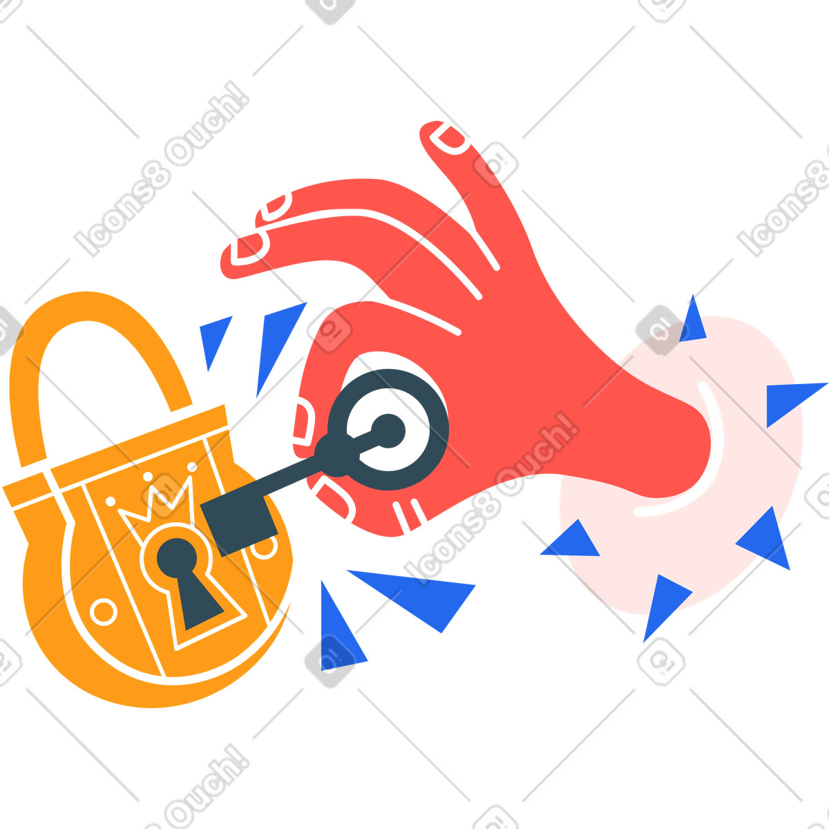 Sign in animated illustration in Kingdom style download in GIF, Lottie (JSON), AE