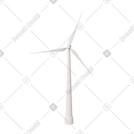 エコロジー Casual life スタイルの 3D Wind generator のイラストをPNG、SVG形式でダウンロード