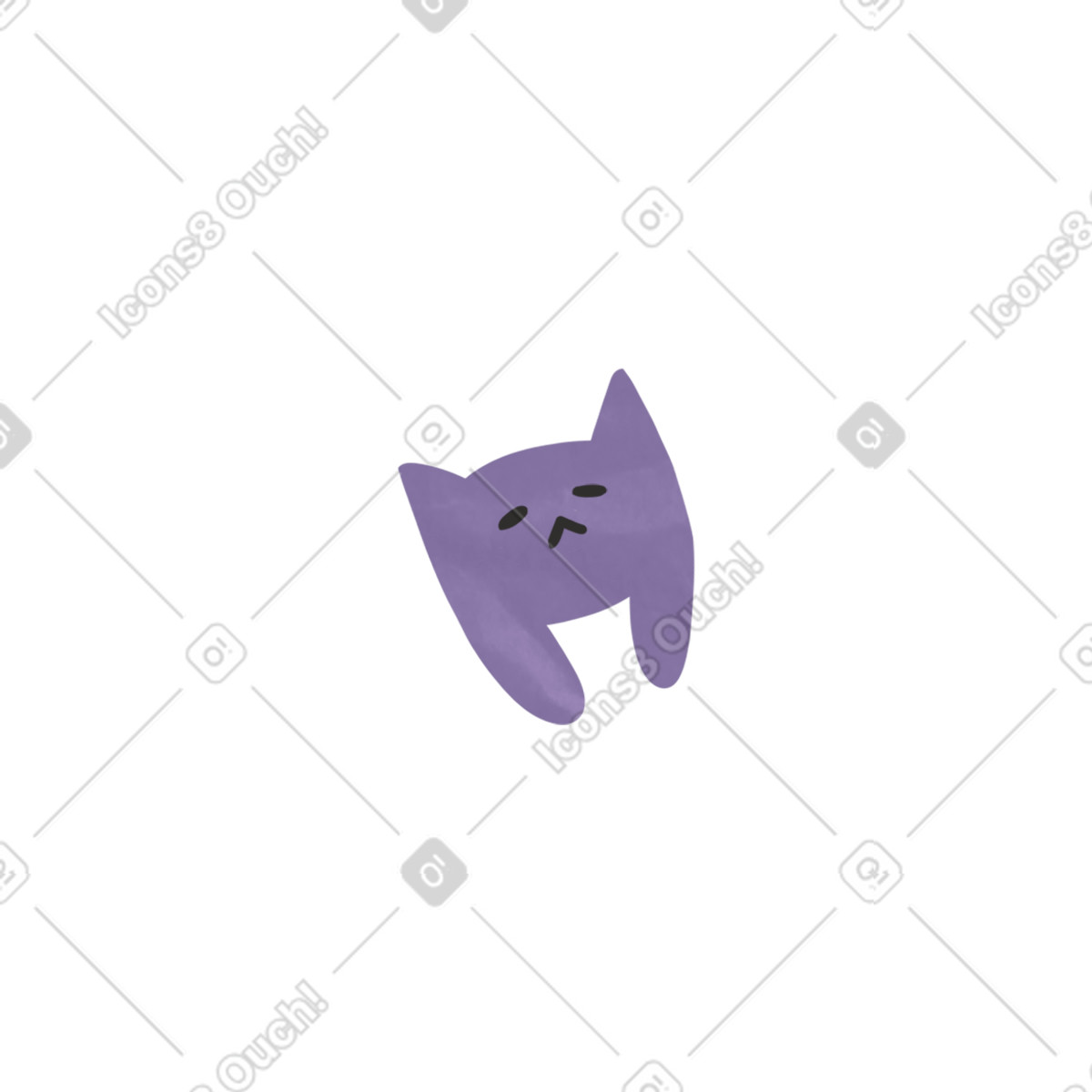 Ilustração de Gato em no estilo Papery para baixar em PNG, SVG