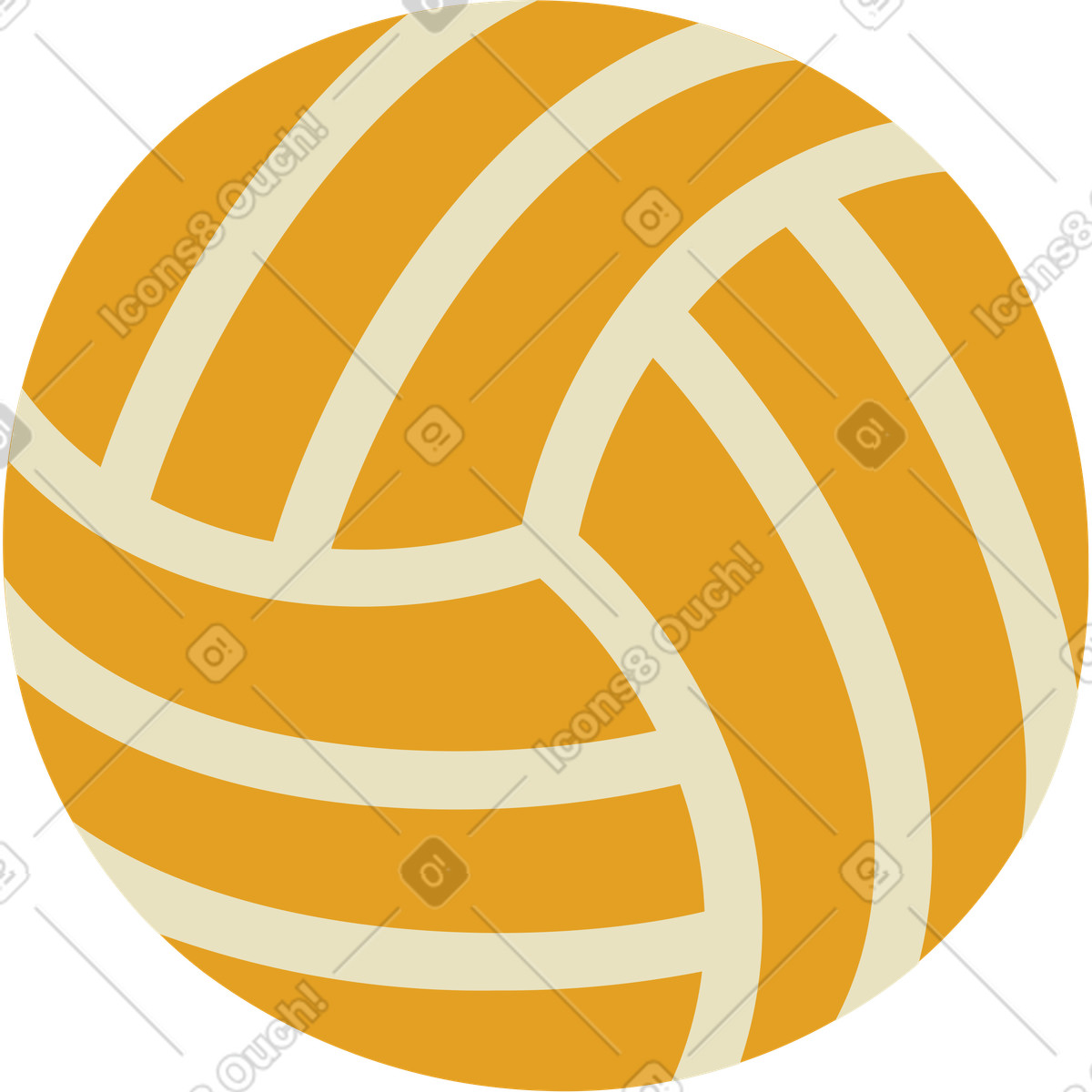 下载 Arabica 风格的 Volleyball ball 插画，支持 PNG、SVG 格式