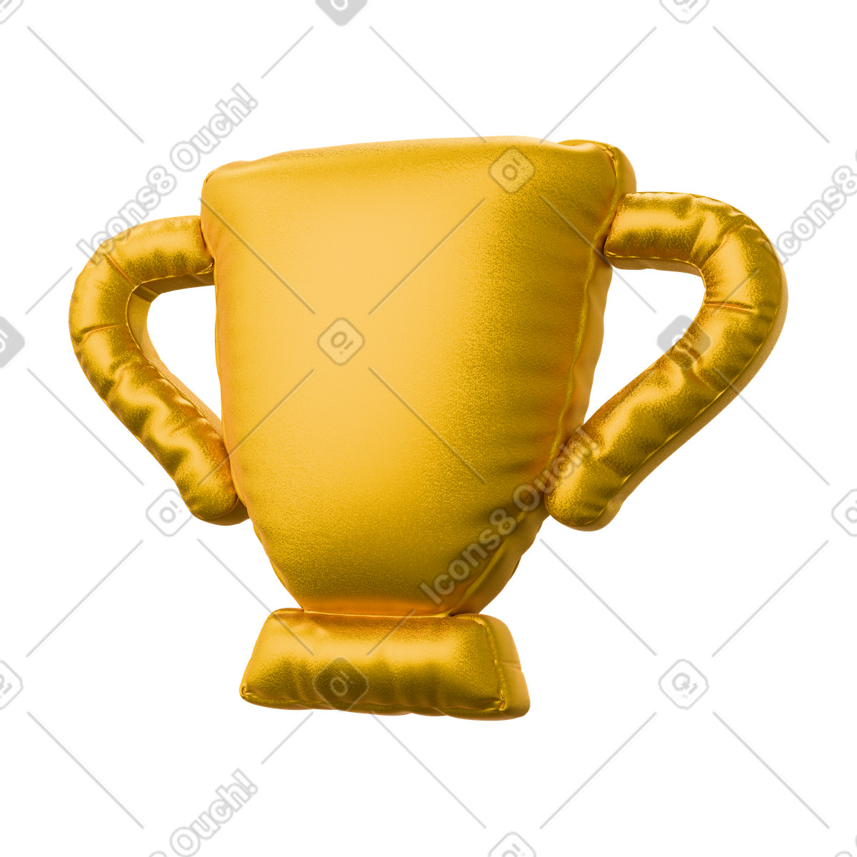 Inflatable golden trophy illustration clipart image in PNG SVG GIF