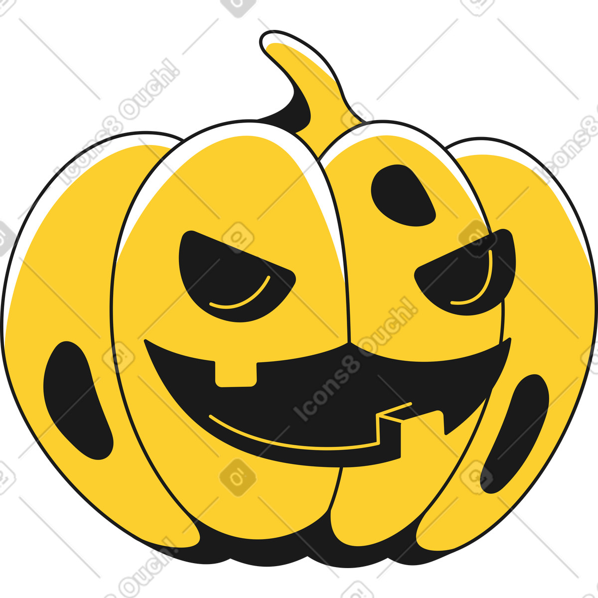 Illustration Citrouille dans le style Taxi à télécharger aux formats PNG, SVG
