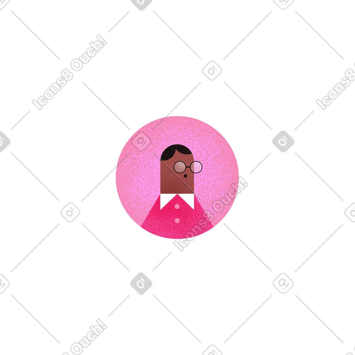 User icon with glasses-Illustration im Willowy-Stil als Download in PNG, SVG