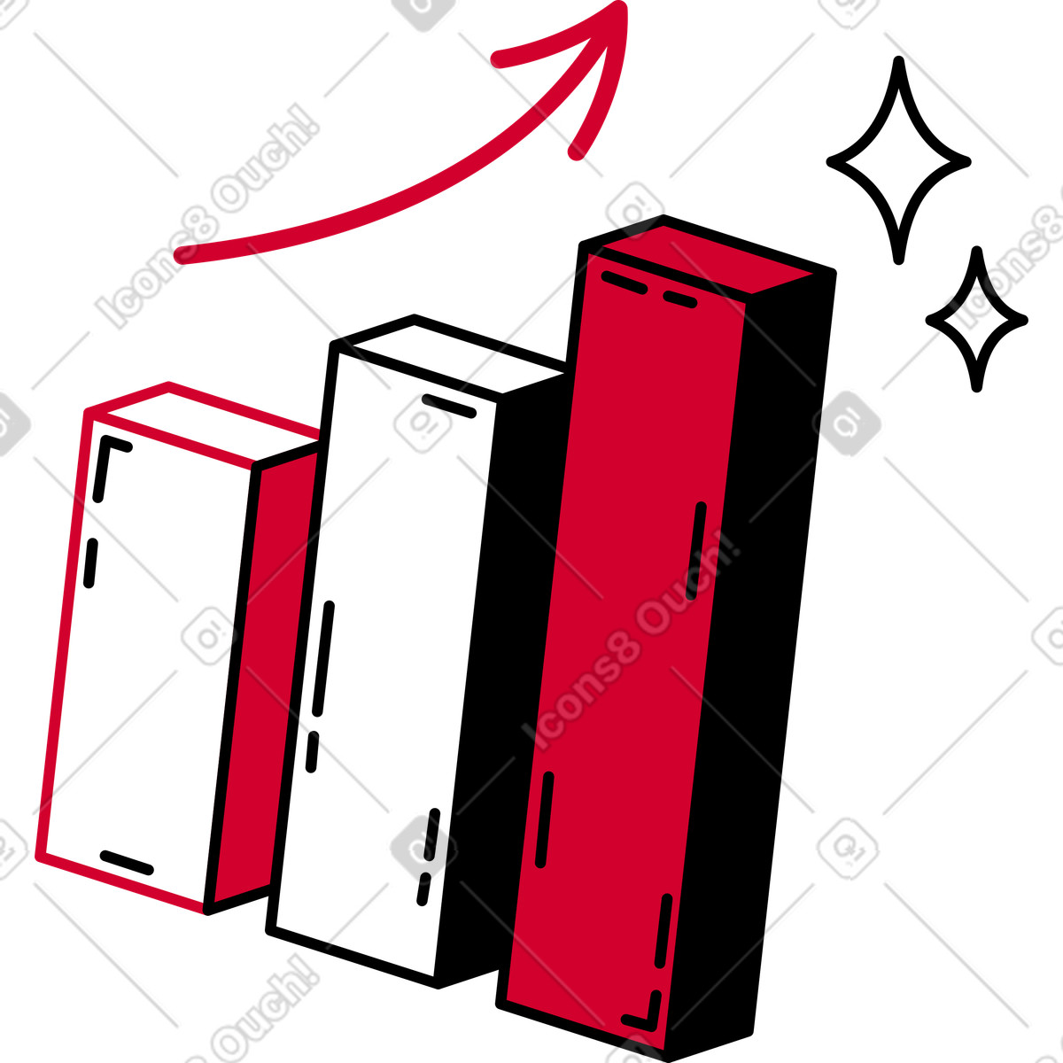 Chart illustration in PNG, SVG