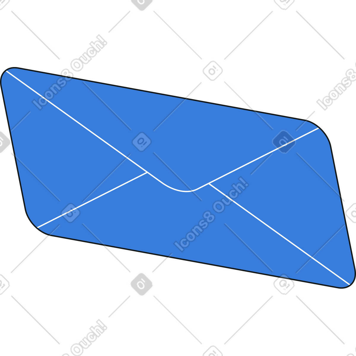 Ilustração de Correio, envelope em no estilo Midnight para baixar em PNG, SVG