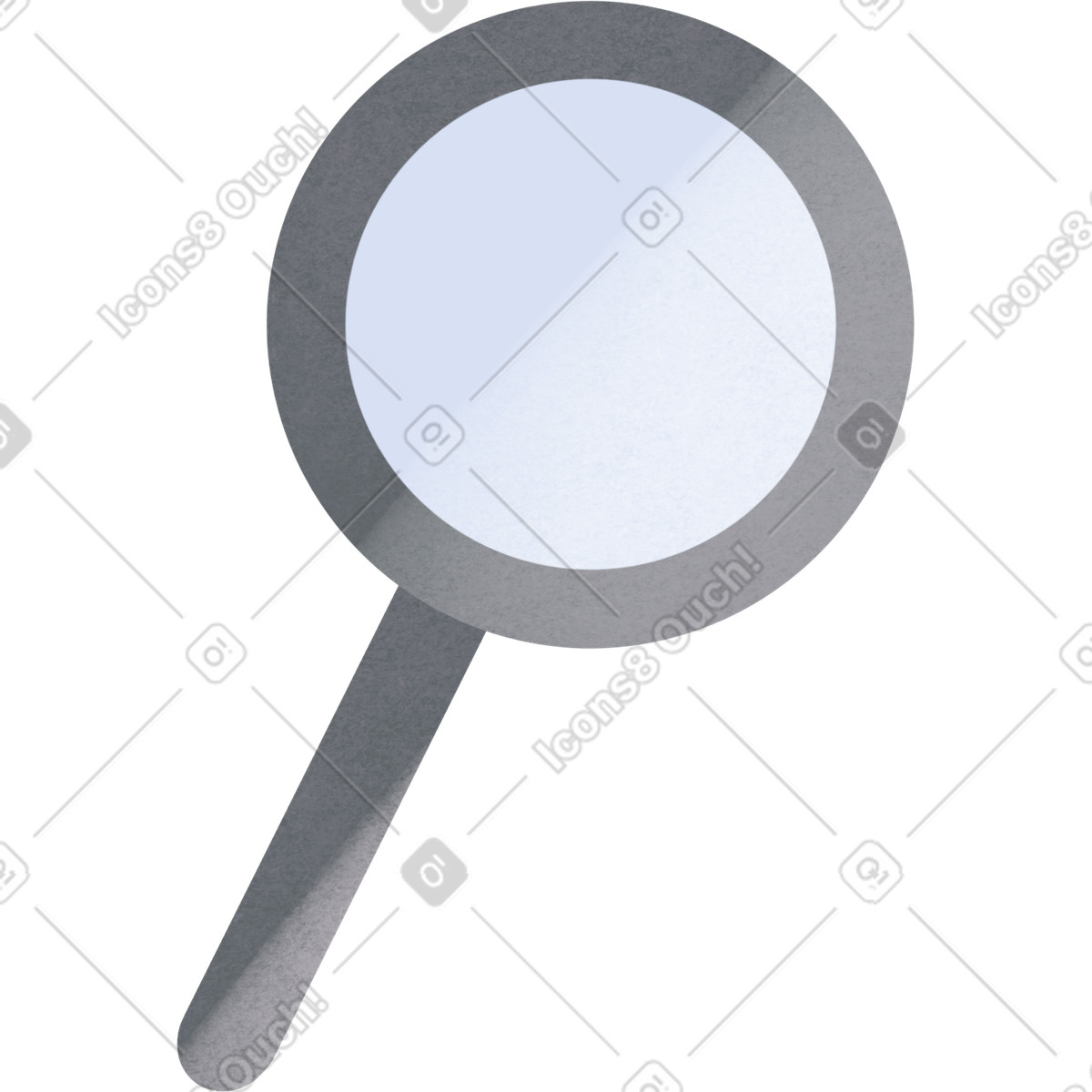 下载 Shine 风格的 Grey magnifying glass 插画，支持 PNG、SVG 格式